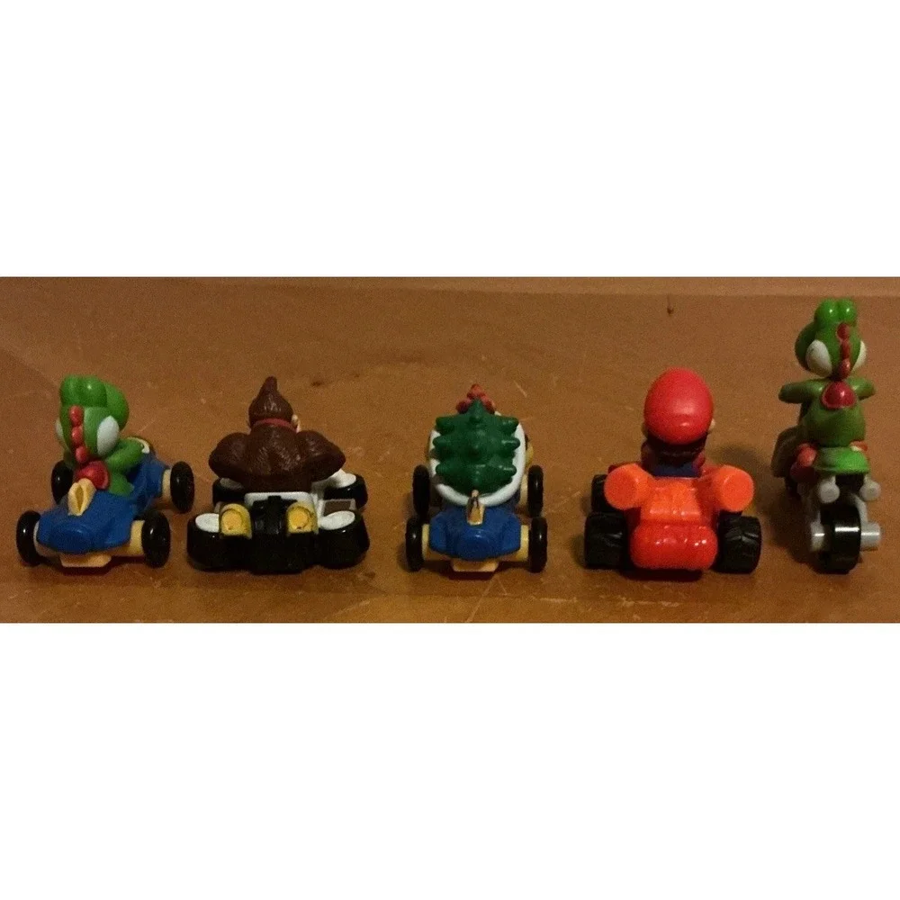 5 Pc 2022 Mario Kart McDonald Happy Meal Toys, Mario, Bowser, Yoshi, Donkey Kong